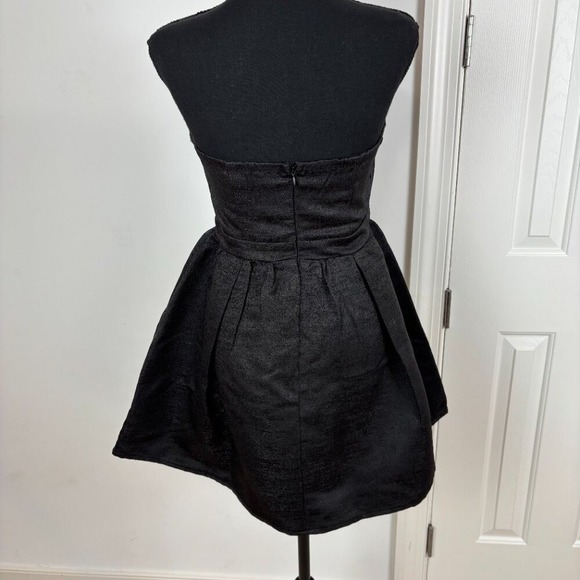 Petal & Pup Black Strapless‎ Bow Detail Fit Flare Mini Dress Womens Size S New - Picture 3 of 6